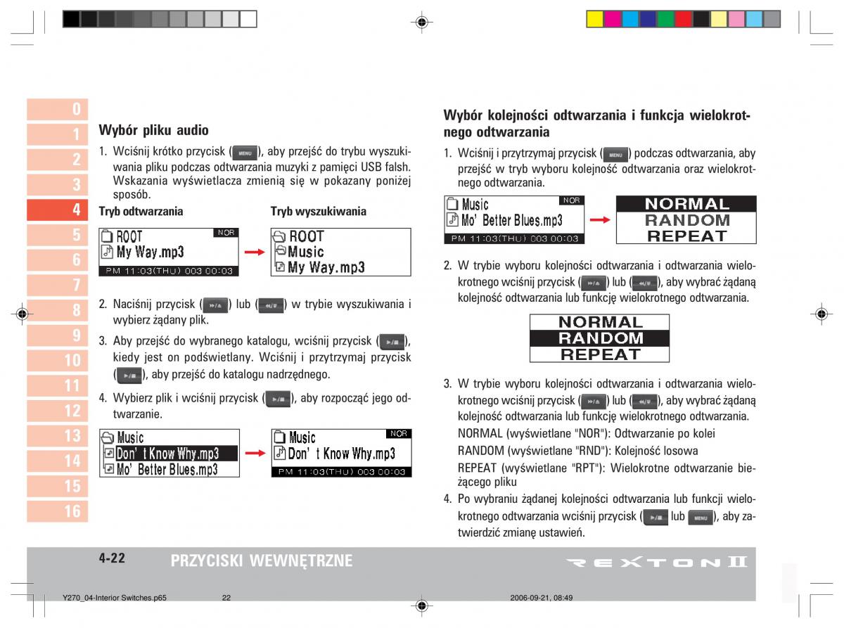 manual  SsangYong Rexton II 2 instrukcja / page 76