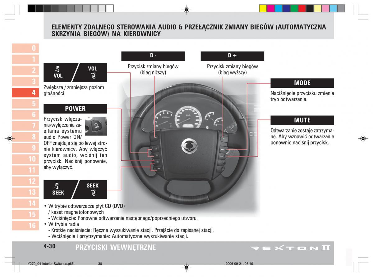 manual  SsangYong Rexton II 2 instrukcja / page 84