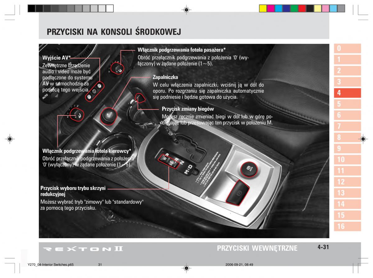 manual  SsangYong Rexton II 2 instrukcja / page 85