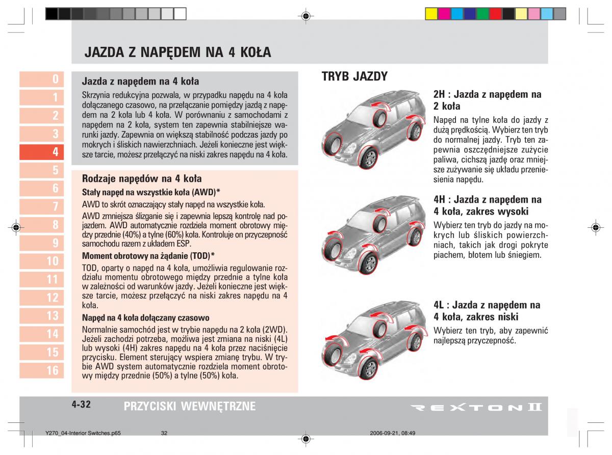 manual  SsangYong Rexton II 2 instrukcja / page 86