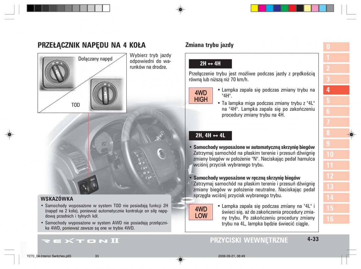 manual  SsangYong Rexton II 2 instrukcja / page 87