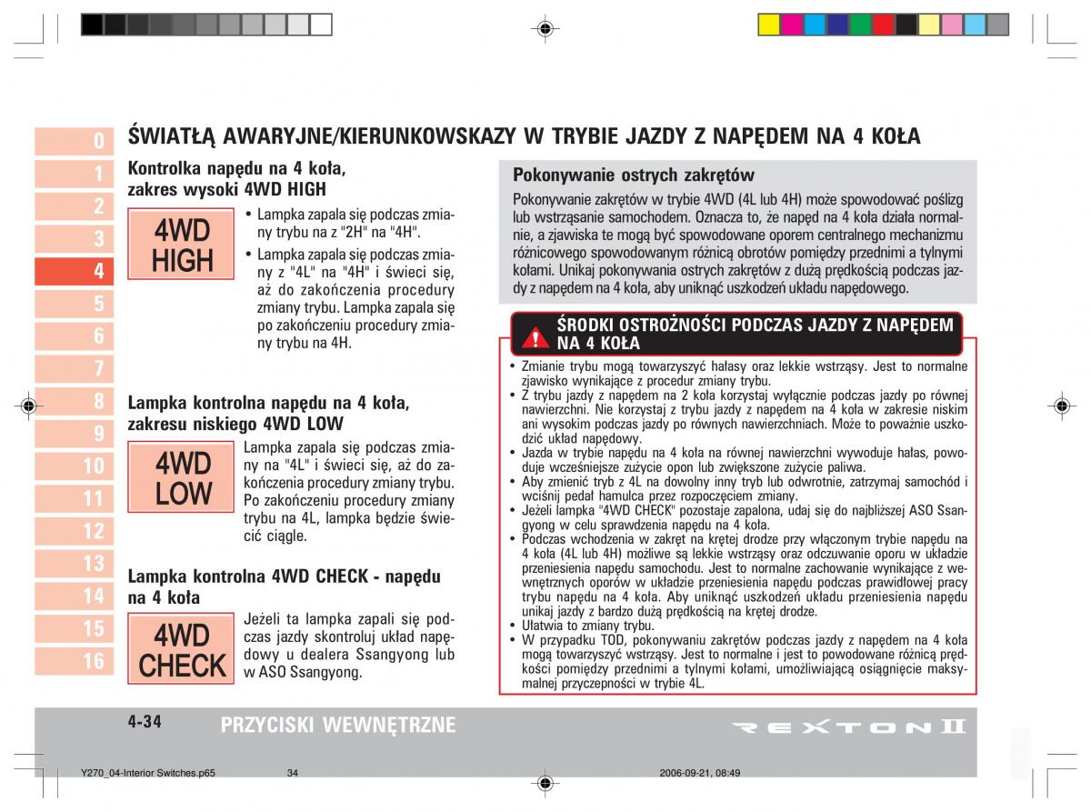 manual  SsangYong Rexton II 2 instrukcja / page 88