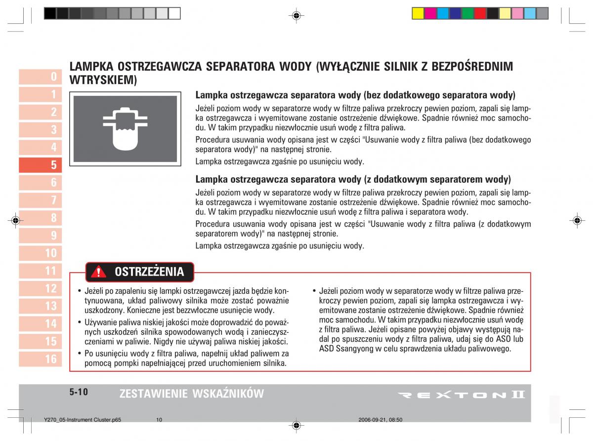 manual  SsangYong Rexton II 2 instrukcja / page 100