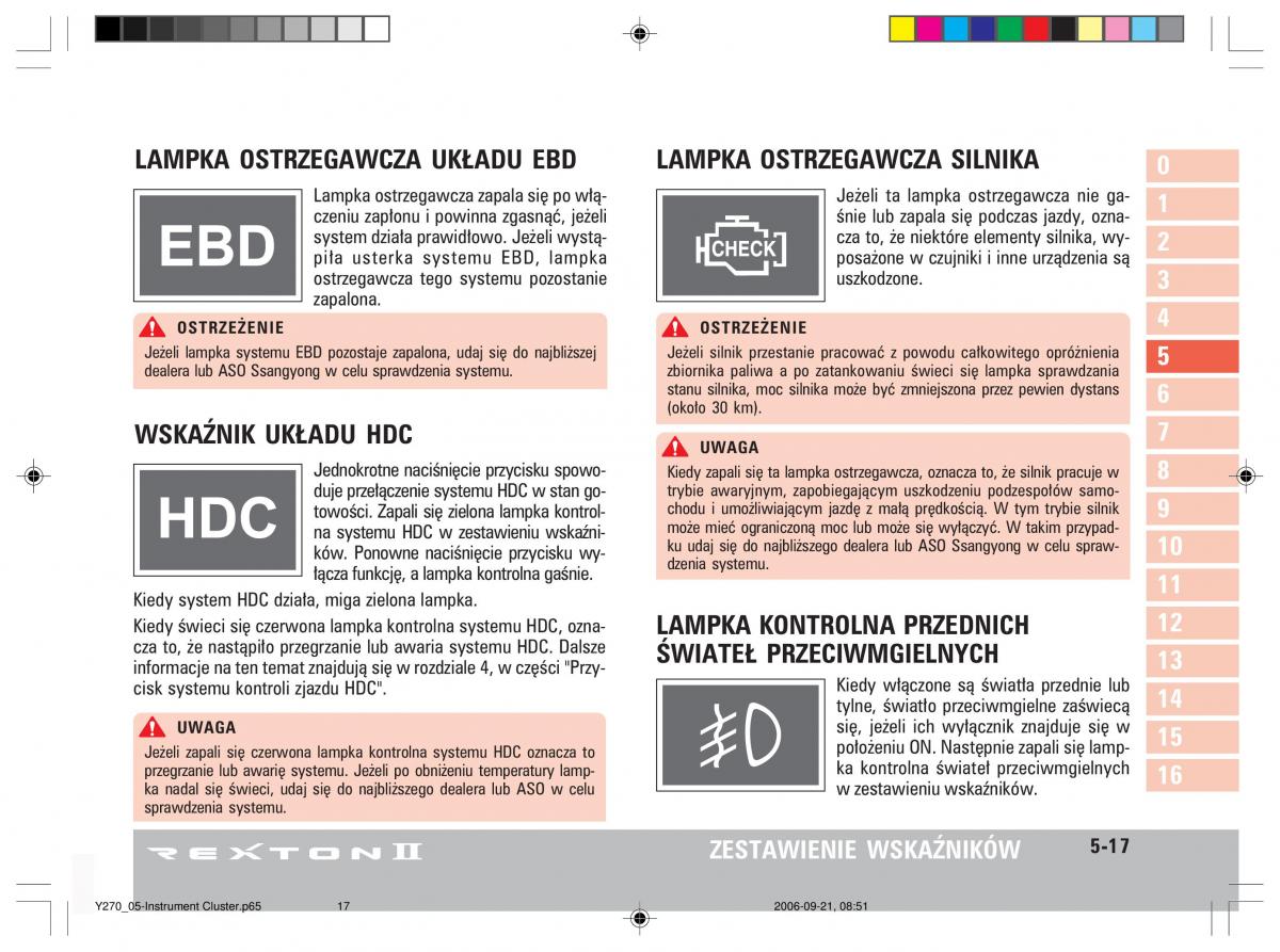 manual  SsangYong Rexton II 2 instrukcja / page 107