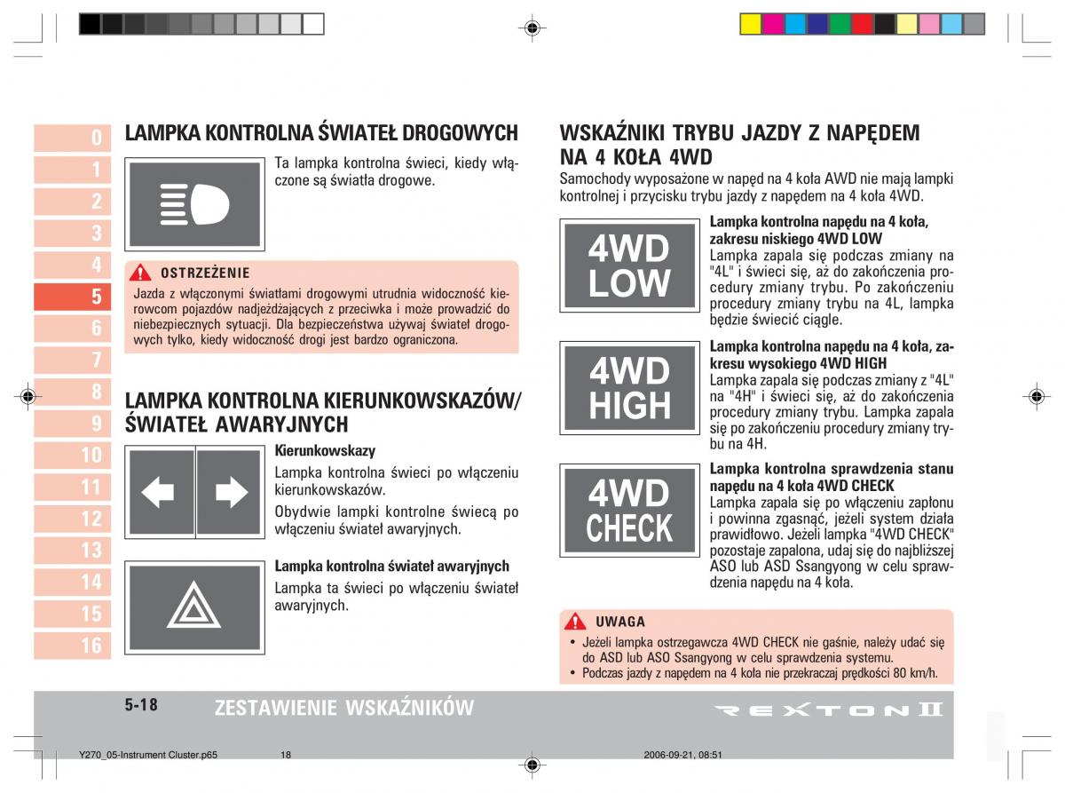 manual  SsangYong Rexton II 2 instrukcja / page 108