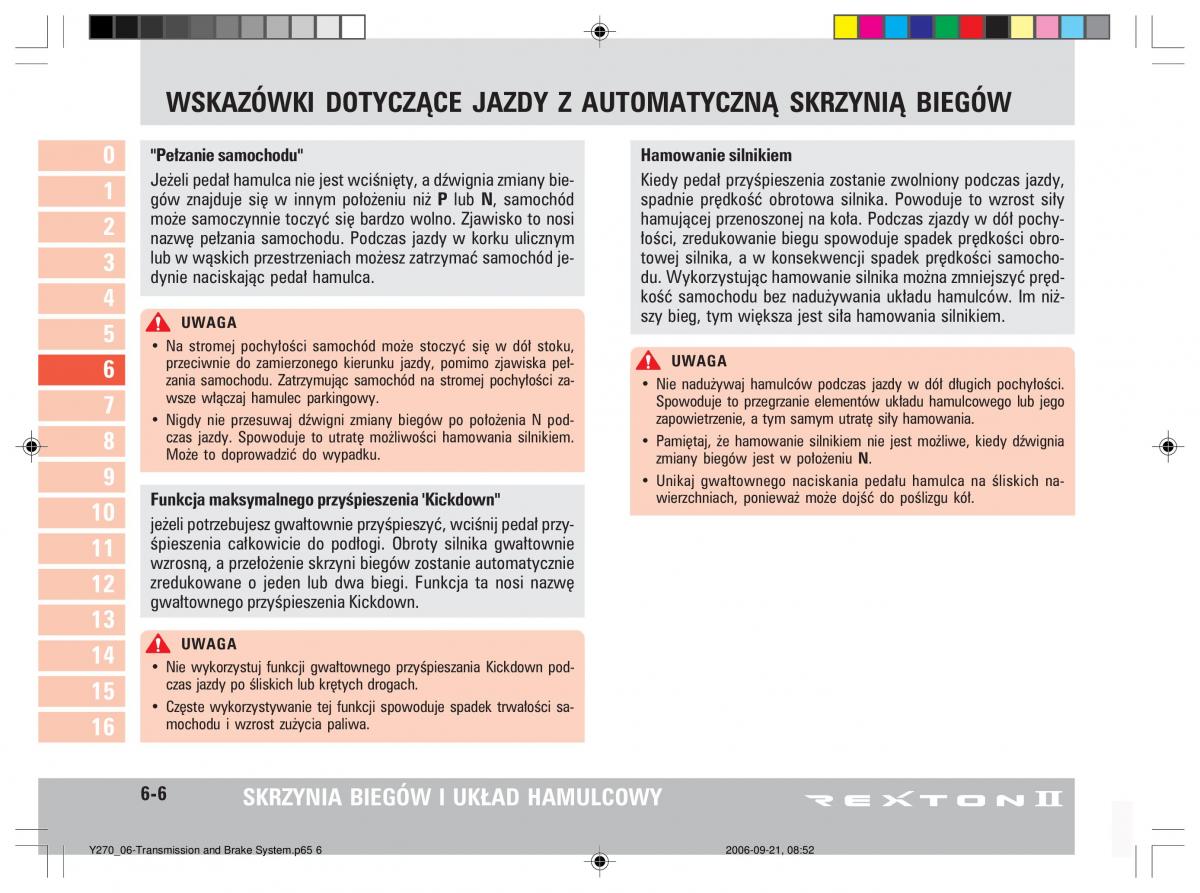 manual  SsangYong Rexton II 2 instrukcja / page 116