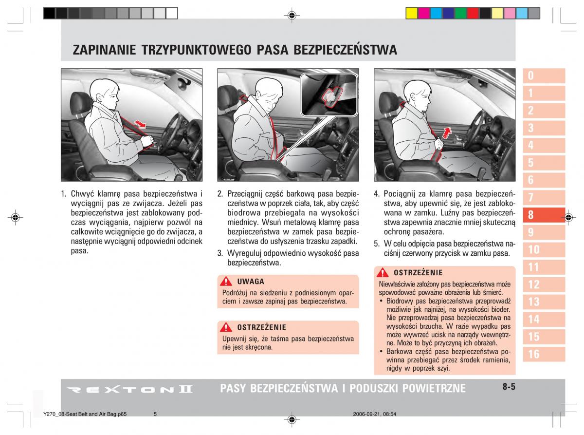 manual  SsangYong Rexton II 2 instrukcja / page 153