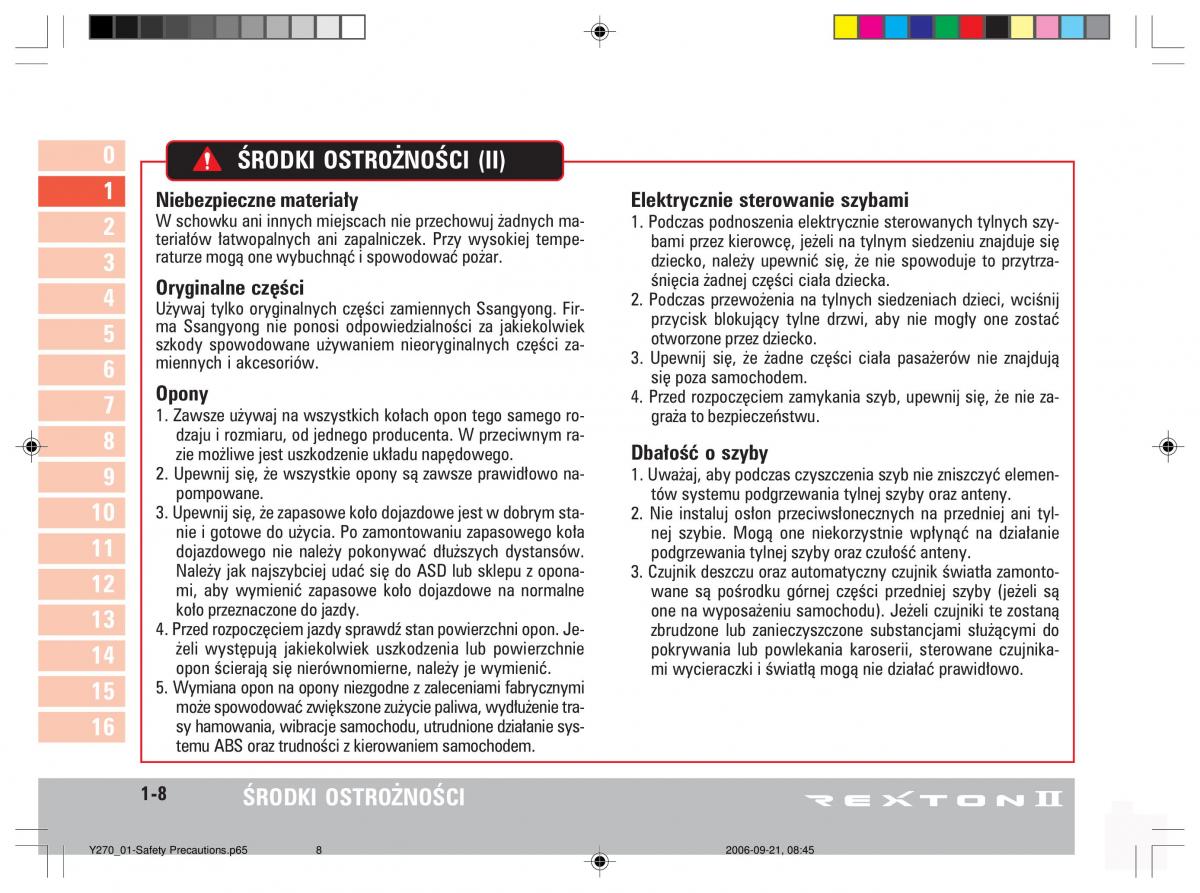 manual  SsangYong Rexton II 2 instrukcja / page 20