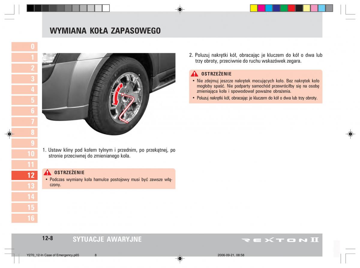 manual  SsangYong Rexton II 2 instrukcja / page 215