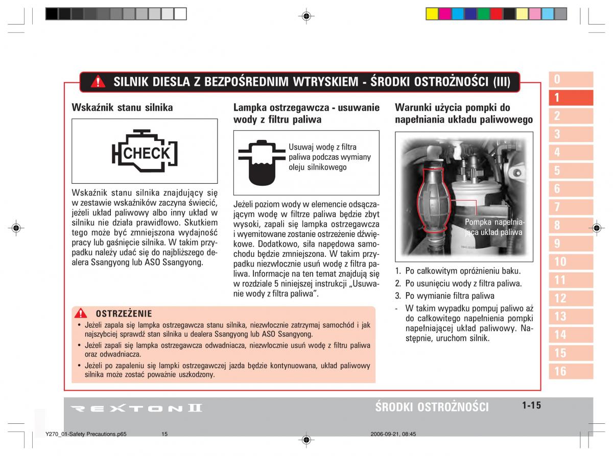 manual  SsangYong Rexton II 2 instrukcja / page 27