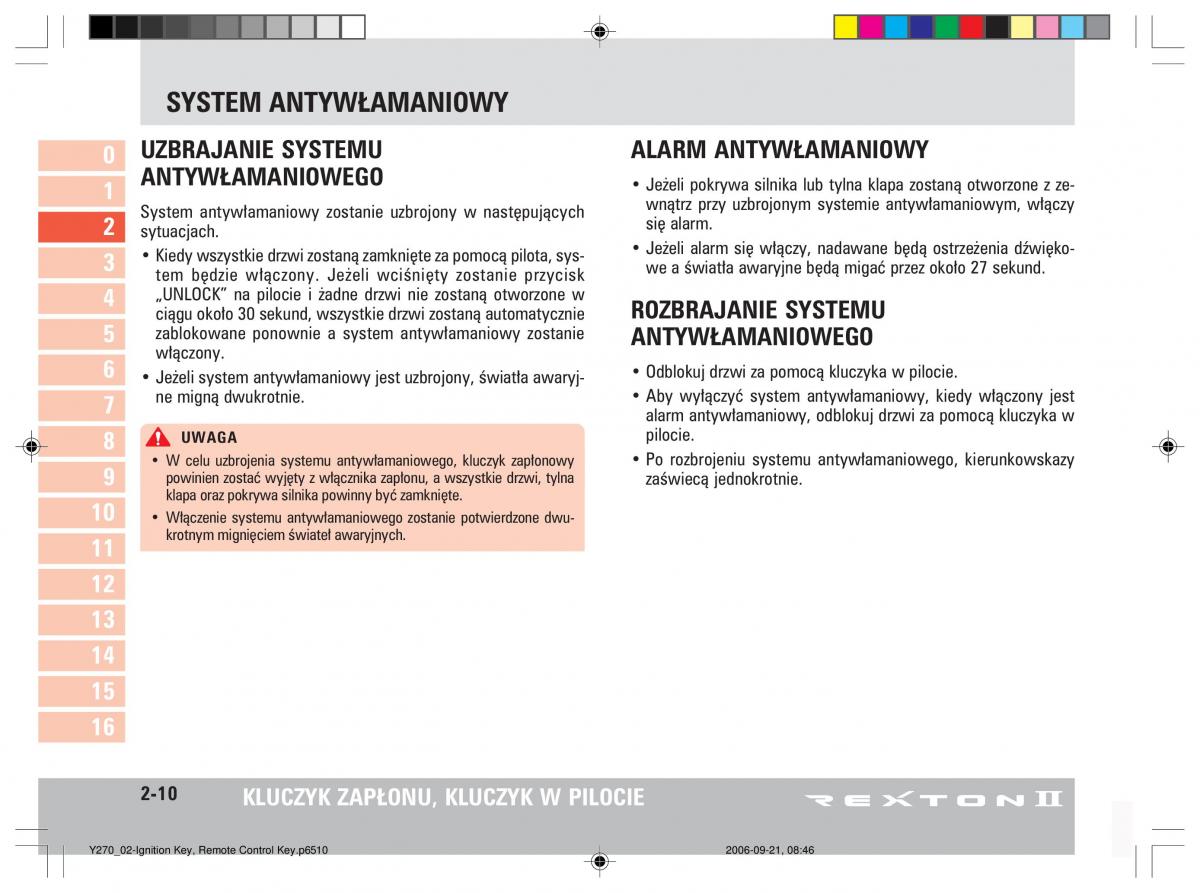 manual  SsangYong Rexton II 2 instrukcja / page 40