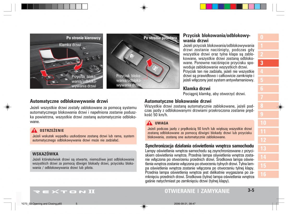 manual  SsangYong Rexton II 2 instrukcja / page 45