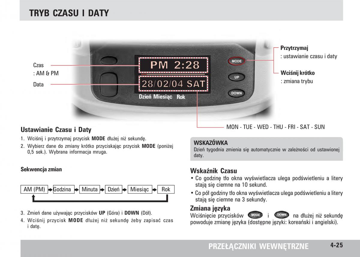 SsangYong Rodius instrukcja obslugi / page 61