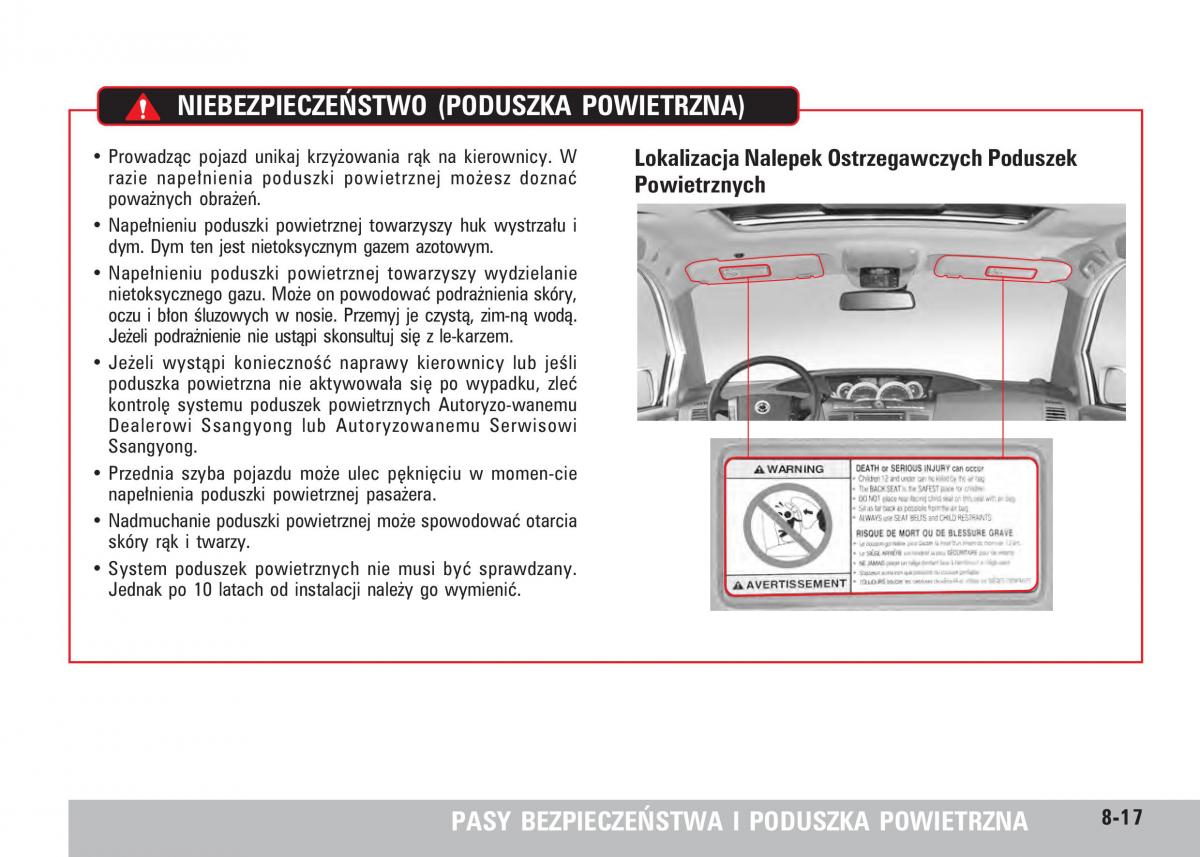 SsangYong Rodius instrukcja obslugi / page 143