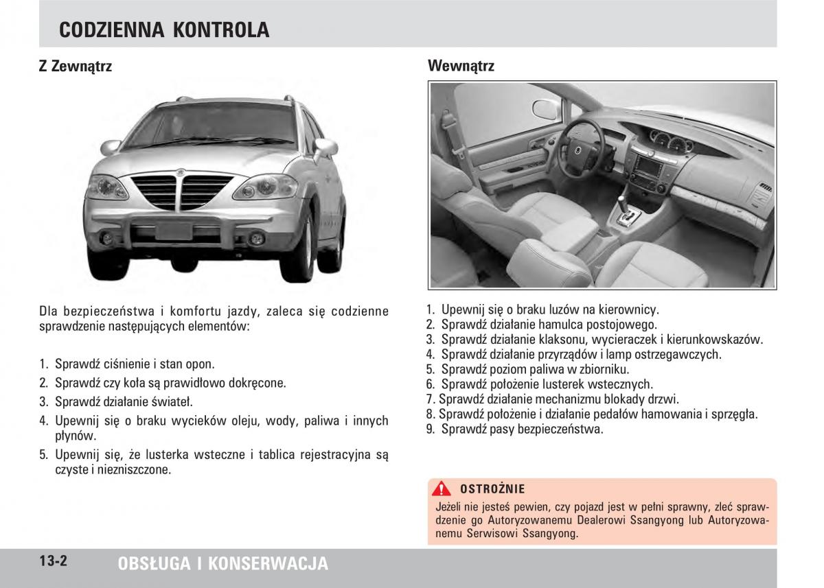 SsangYong Rodius instrukcja obslugi / page 214