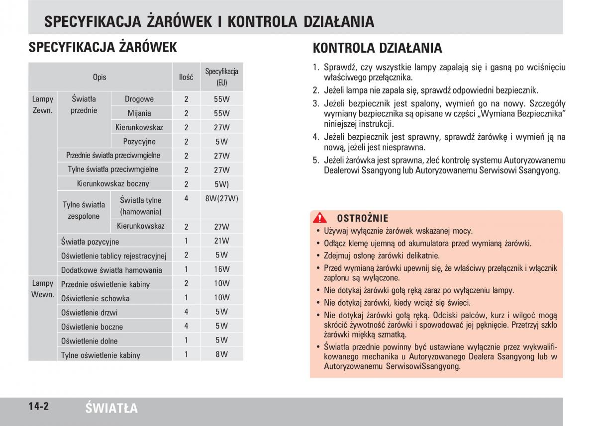 SsangYong Rodius instrukcja obslugi / page 242