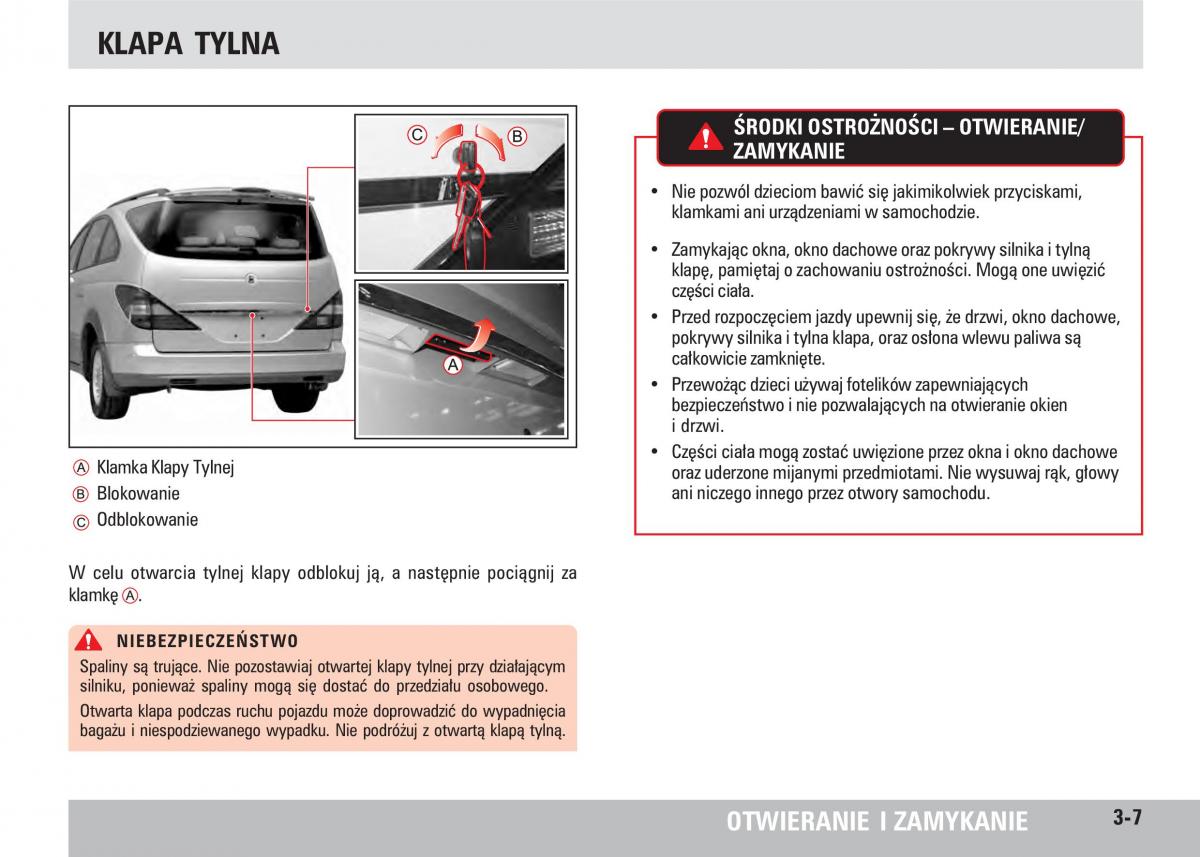 SsangYong Rodius instrukcja obslugi / page 33