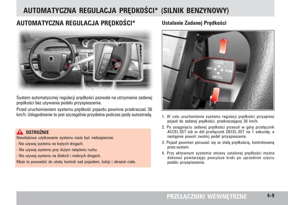 SsangYong Rodius instrukcja obslugi / page 45