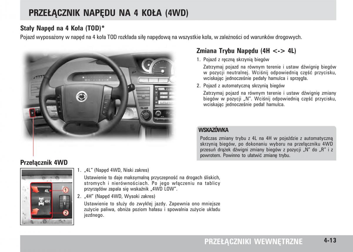 SsangYong Rodius instrukcja obslugi / page 49