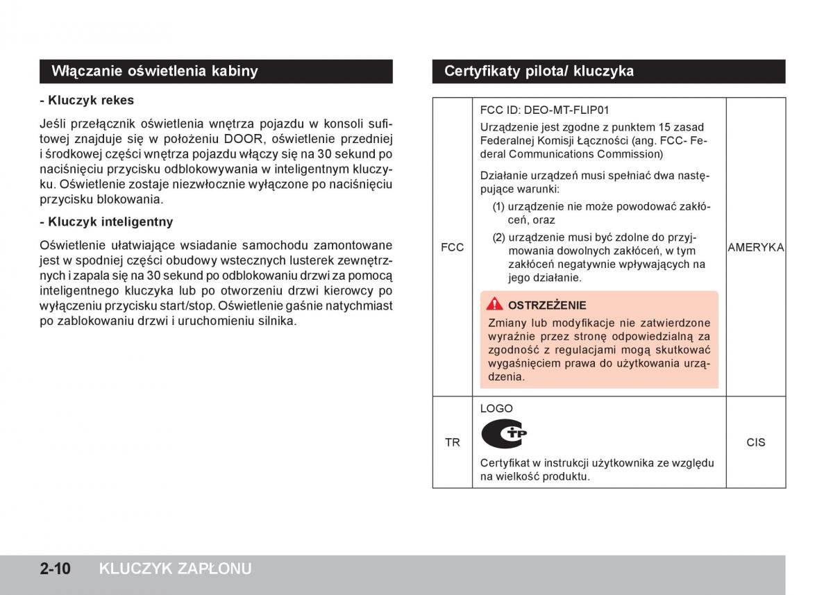 SsangYong Tivoli instrukcja obslugi / page 66