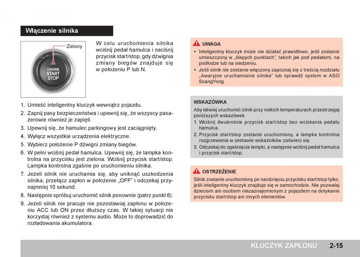 SsangYong Tivoli instrukcja obslugi / page 71