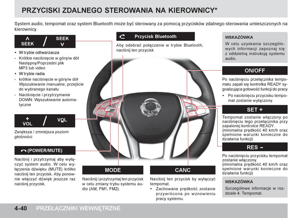 SsangYong Tivoli instrukcja obslugi / page 140