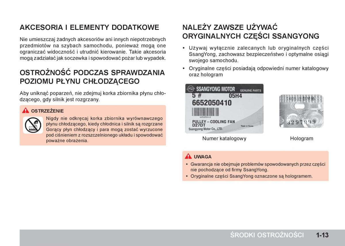 SsangYong Tivoli instrukcja obslugi / page 33