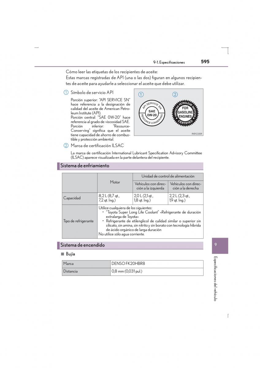 Lexus IS300h III 3 manual del propietario / page 595