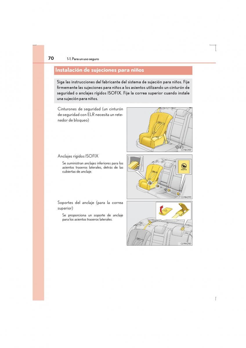 Lexus IS300h III 3 manual del propietario / page 70