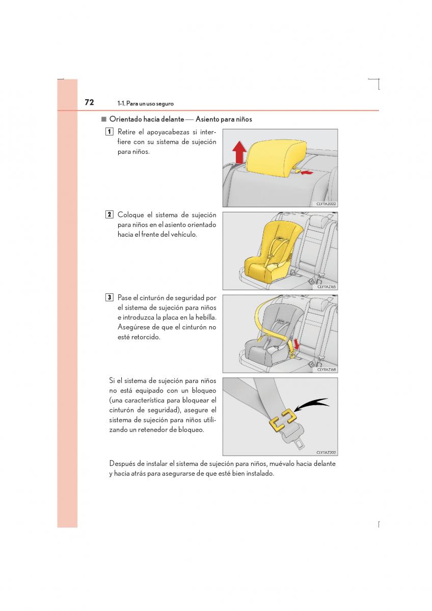 Lexus IS300h III 3 manual del propietario / page 72