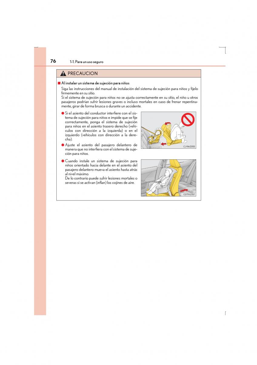 Lexus IS300h III 3 manual del propietario / page 76