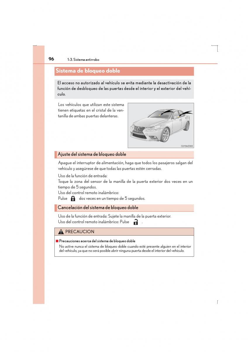 Lexus IS300h III 3 manual del propietario / page 96