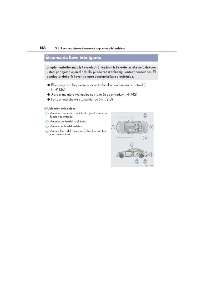 Lexus IS300h III 3 manual del propietario / page 148