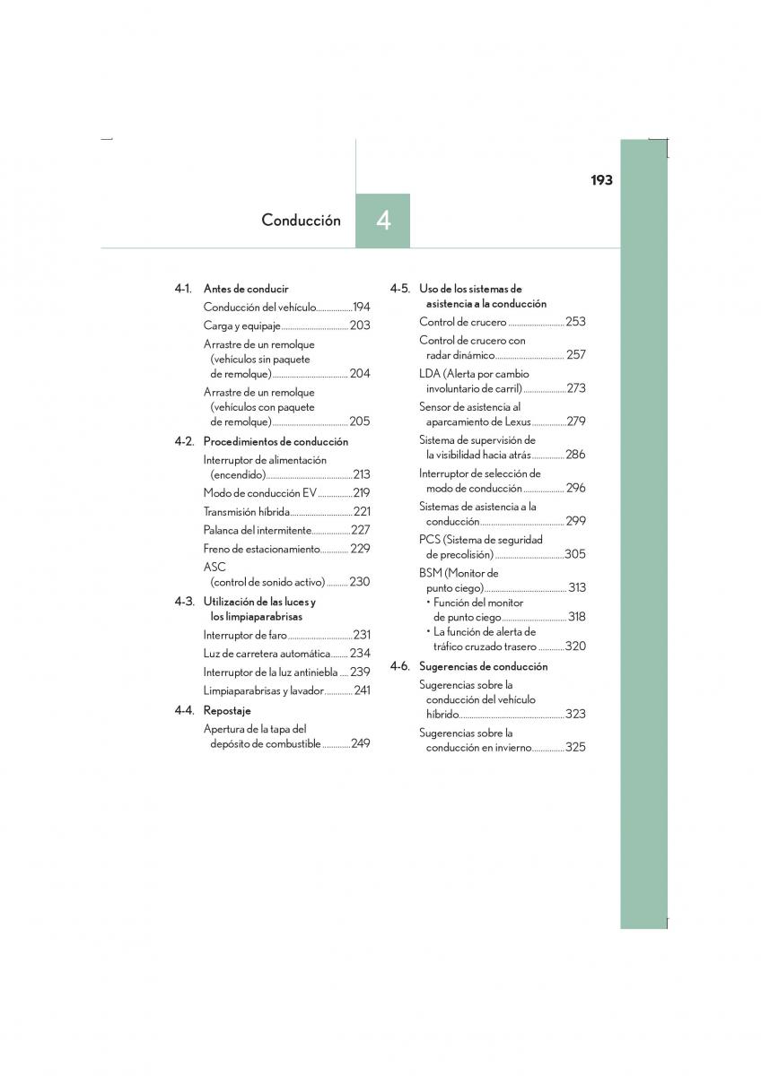 Lexus IS300h III 3 manual del propietario / page 193