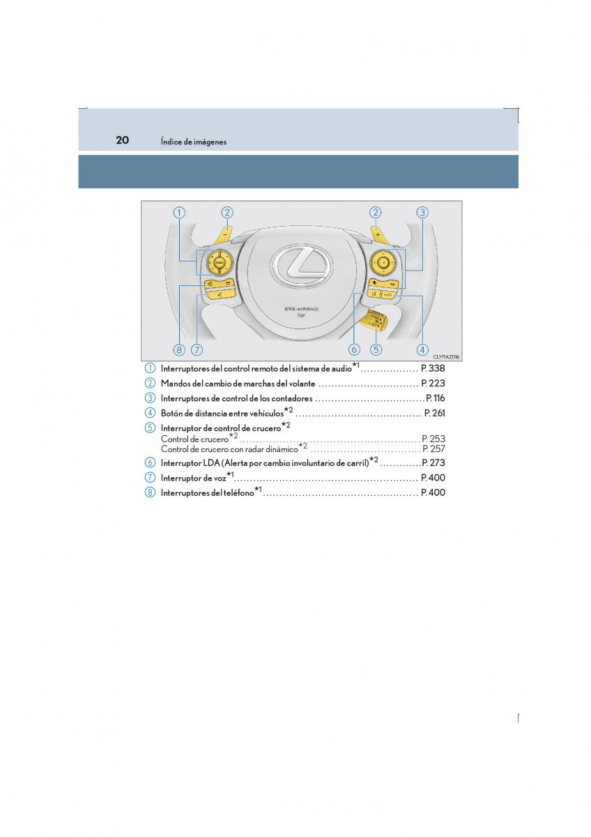 Lexus IS300h III 3 manual del propietario / page 20