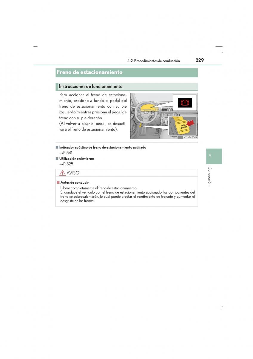 Lexus IS300h III 3 manual del propietario / page 229