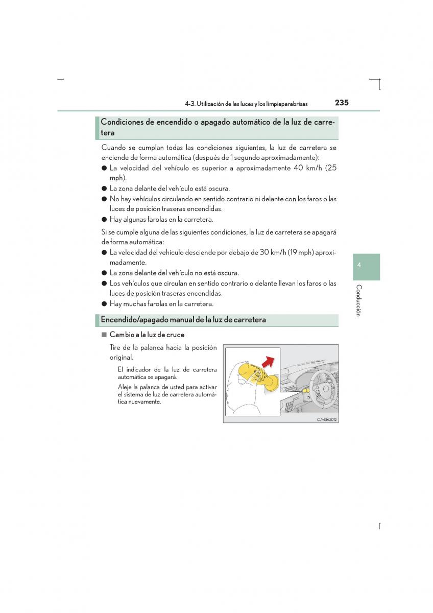 Lexus IS300h III 3 manual del propietario / page 235