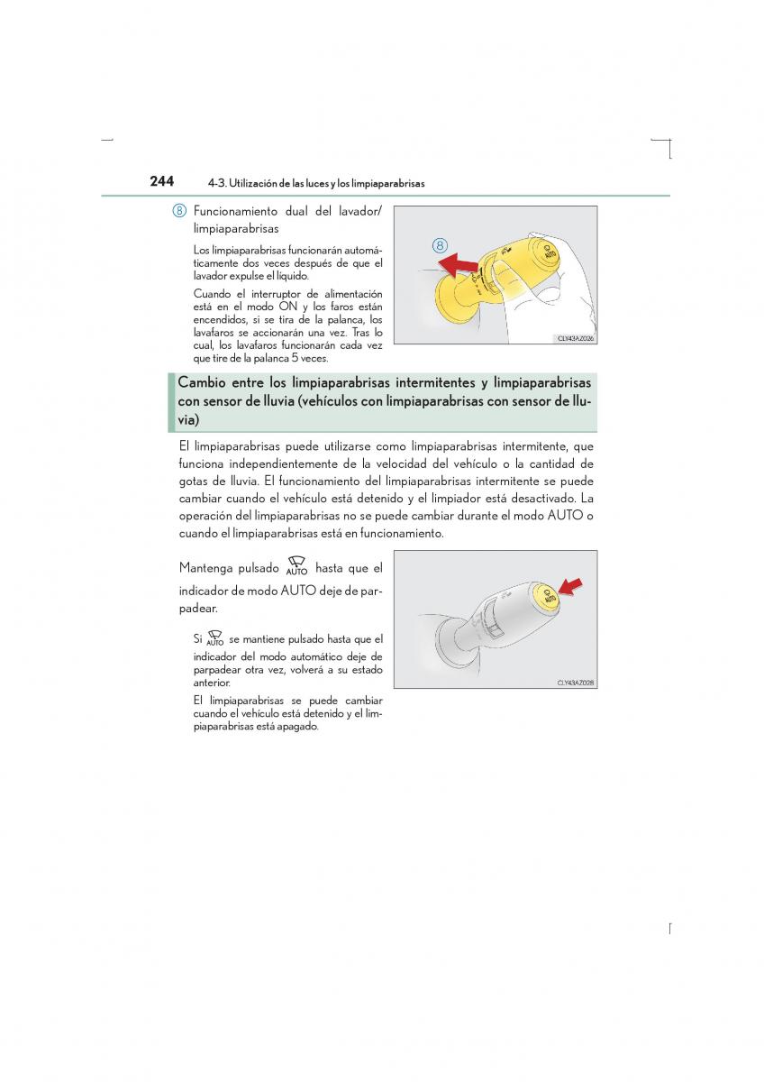 Lexus IS300h III 3 manual del propietario / page 244