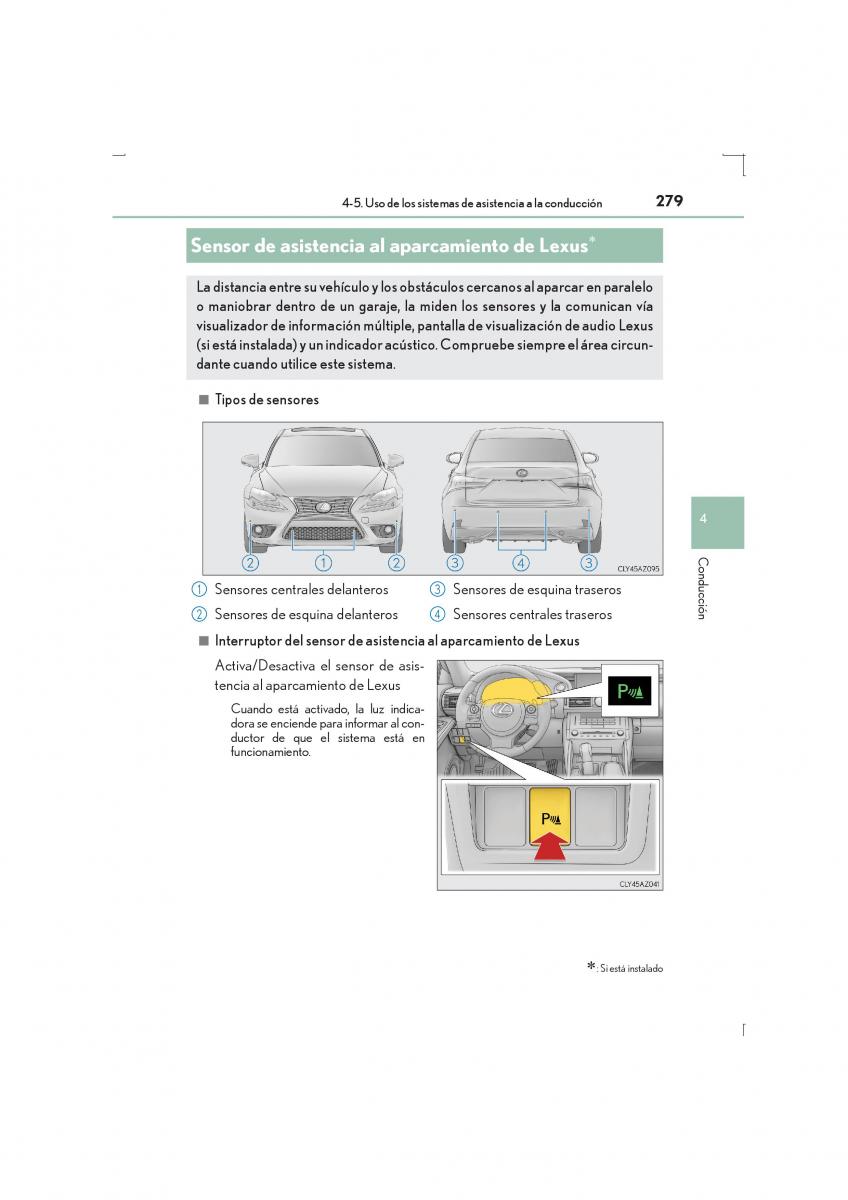 Lexus IS300h III 3 manual del propietario / page 279