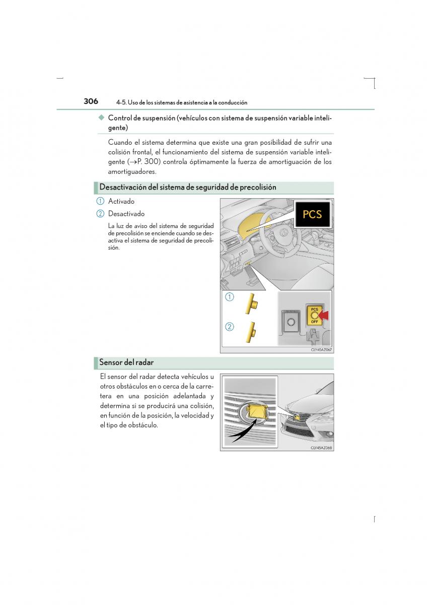 Lexus IS300h III 3 manual del propietario / page 306