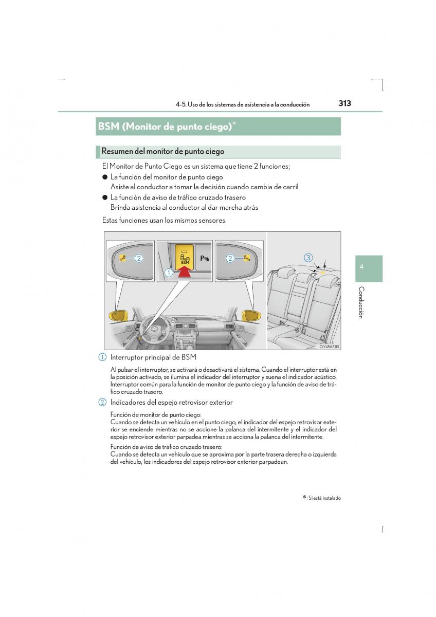 Lexus IS300h III 3 manual del propietario / page 313