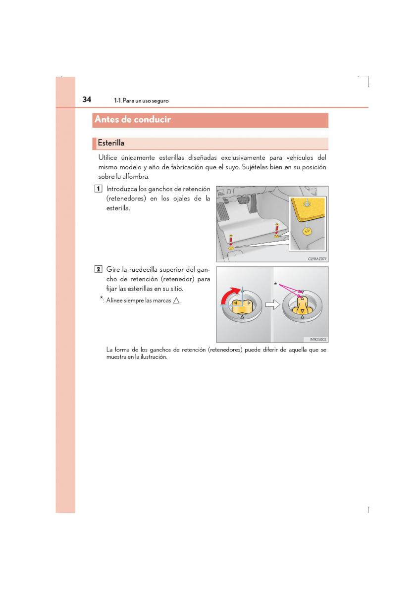 Lexus IS300h III 3 manual del propietario / page 34