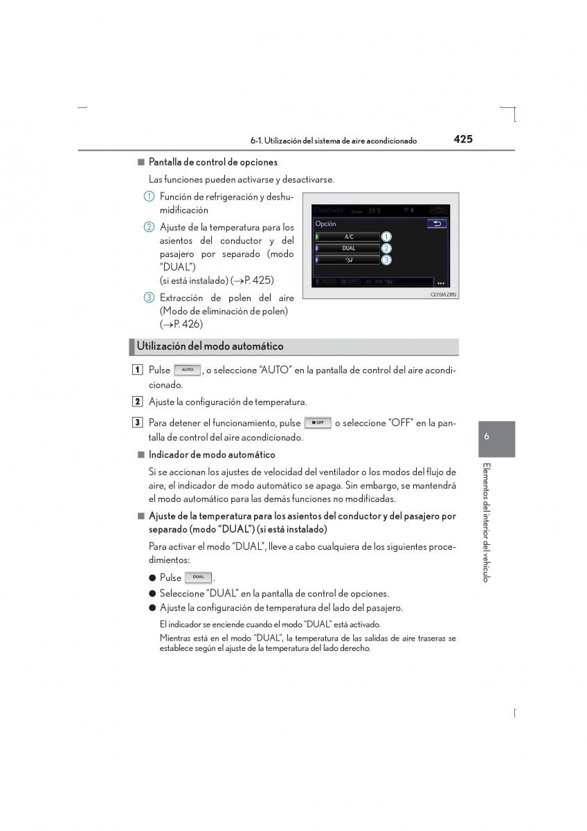 Lexus IS300h III 3 manual del propietario / page 425