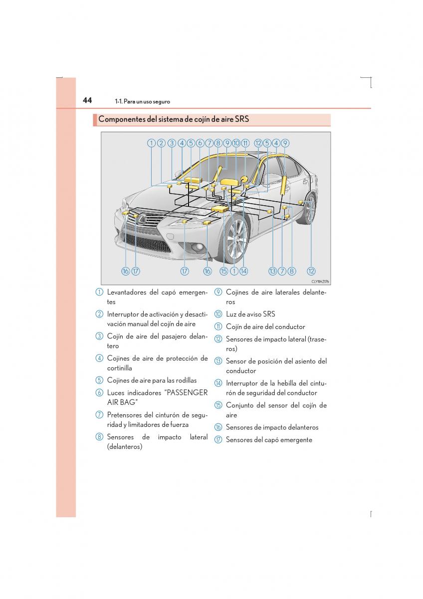 Lexus IS300h III 3 manual del propietario / page 44