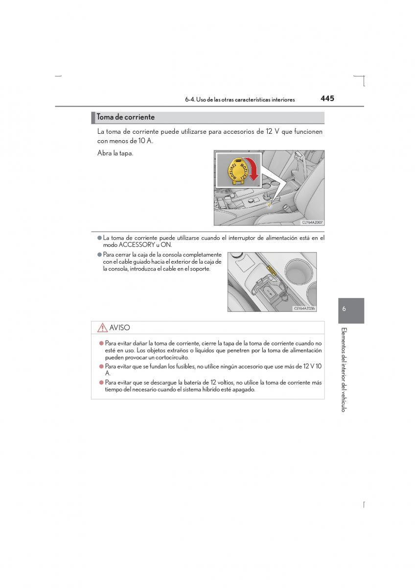 Lexus IS300h III 3 manual del propietario / page 445