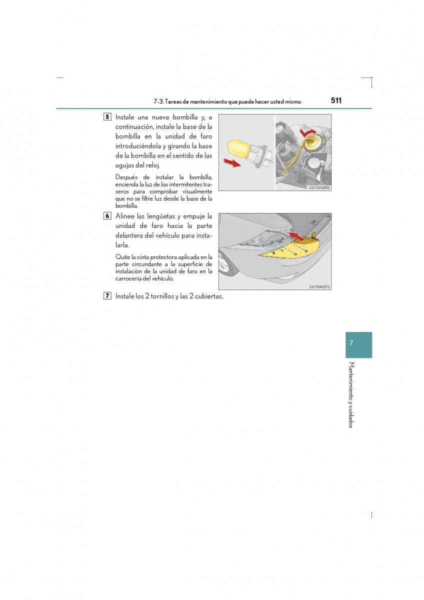 Lexus IS300h III 3 manual del propietario / page 511