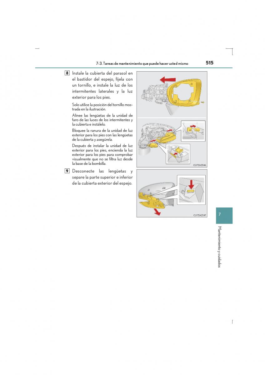 Lexus IS300h III 3 manual del propietario / page 515