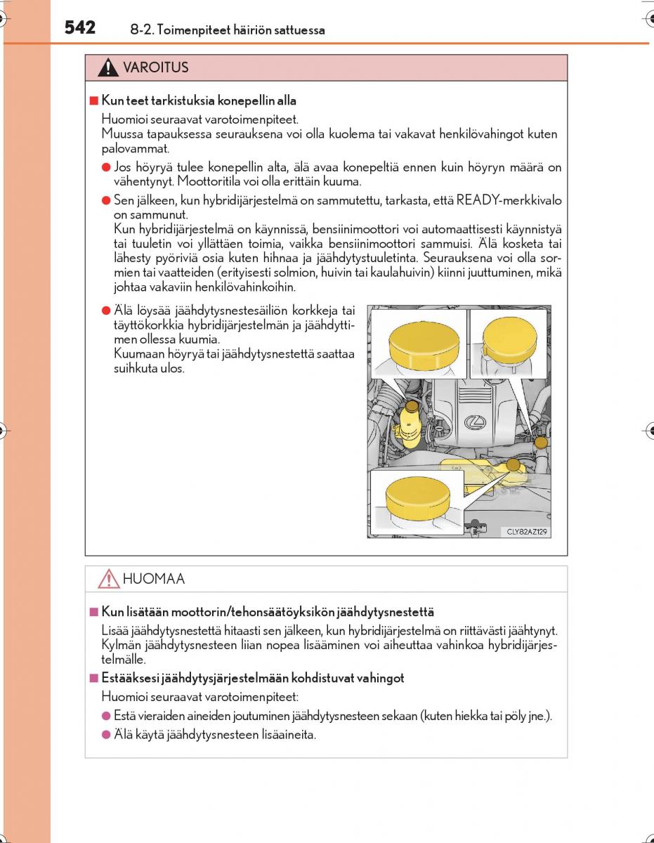 Lexus IS300h III 3 omistajan kasikirja / page 542