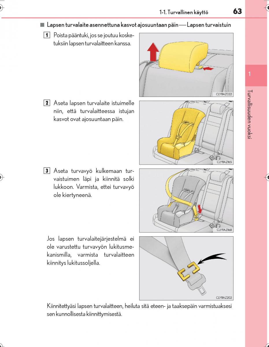 Lexus IS300h III 3 omistajan kasikirja / page 63