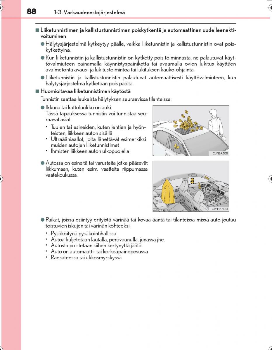 Lexus IS300h III 3 omistajan kasikirja / page 88